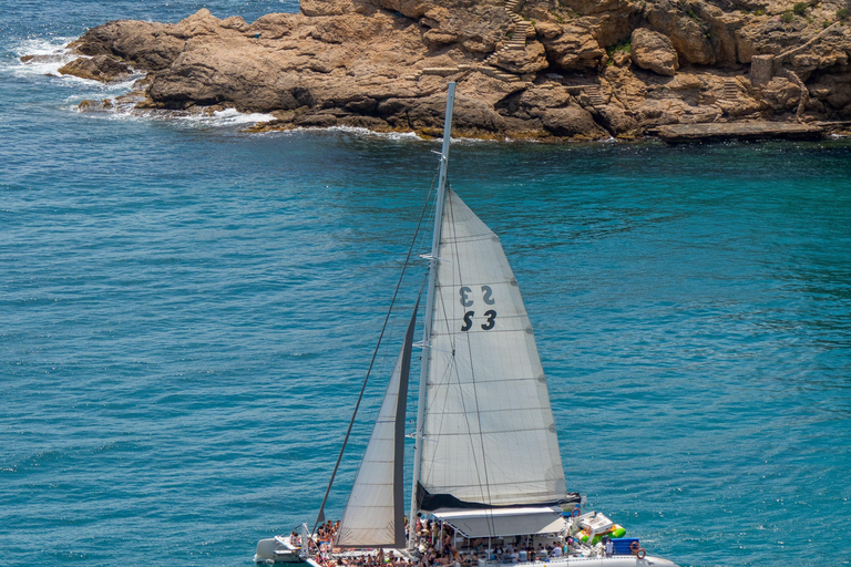 Lloret de Mar: Catamaran Sailing Cruise with BBQ and Drinks Afternoon Catamaran Sailing Cruise with Barbeque & Drinks