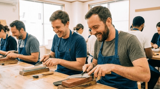 Kyoto: Japanese Knife Sharpening Class with Expert Guide