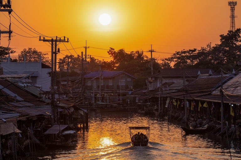 Desde Bangkok: Amphawa Floating Markets y Firefly Boat TourTour en grupo pequeño con punto de encuentro
