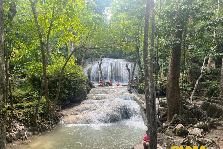 Erawan Wasserfall, River Kwai &amp; Eisenbahn Tour : Von Bangkok ausTour beitreten