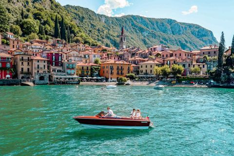 Lago de Como: Excursión Privada en Lancha Rápida Clásica