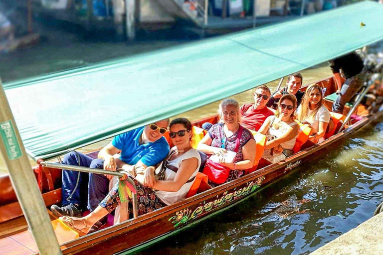 Bangkok: Floating Market, Train Market, Dragon Temple Tour