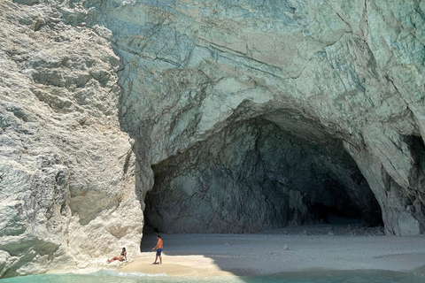 Zakynthos: Private Boat Cruise with Skipper or Self-Drive South with Captain:Turtles, Keri & Secret Caves