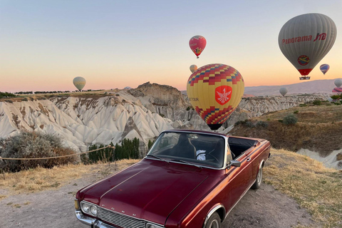 Cappadocia: Sunrise or Sunset Classic Car Tour with Pickup Private Cappadocia Classic Car Experience