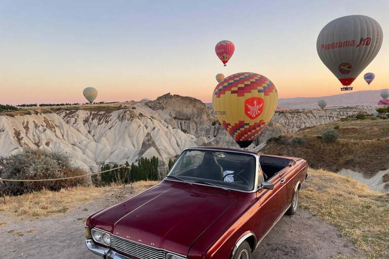 Cappadocia: Sunrise or Sunset Classic Car Tour with Pickup Private Cappadocia Classic Car Experience