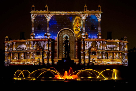 Akshardham Temple Tour Exhibition, Light & Water Show by Car Temple Tour without Water and Light and Sound Show.