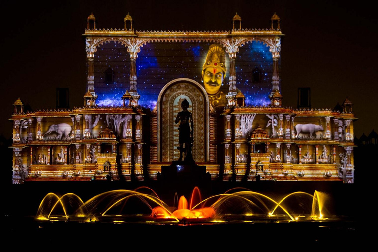 Akshardham Temple Tour Exhibition, Light & Water Show by Car Temple Tour without Water and Light and Sound Show.