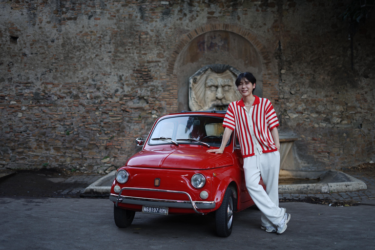 Rome : Visite guidée de la Fiat 500 avec photographeVisite privée