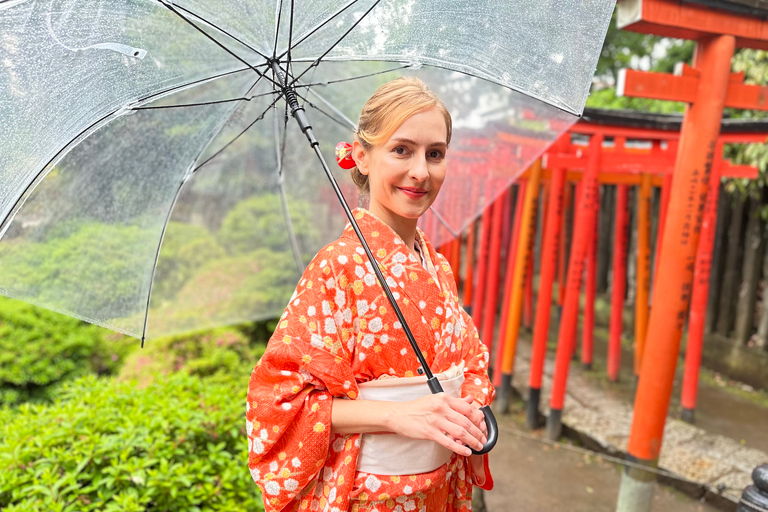 Tokyo: Kimonoklädsel, promenader och fotograferingTokyo: Kimono-klädsel, promenad och fotografering