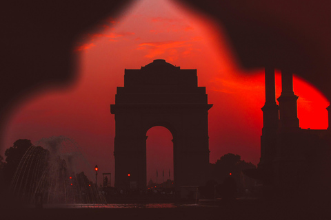 Nueva Delhi : Tour nocturno de Delhi - 4 horasDesde Gurugram / Noida / Greater Noida, Coche + Guía turístico