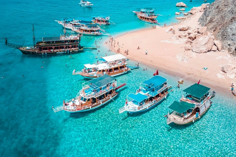 Antalya: Suluada Insel Kleingruppen-Bootsfahrt mit MittagessenTour mit Abholung von Antalya, Lara, Belek oder Kundu