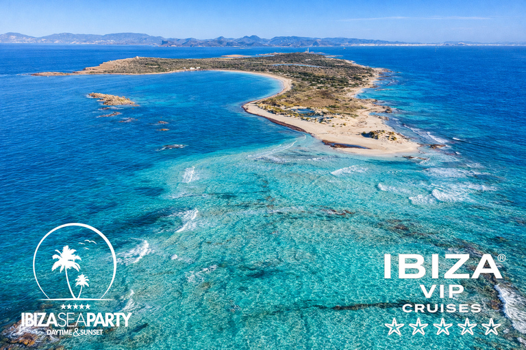 ibiza: 3 Islands—1 Day VIP Boat Formentera & EsVedra Sunset PREMIUM TICKET with 5.5h Premium Open Bar, Lunch & Dinner
