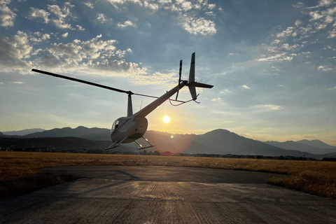 Podgorica: Private Helicopter Tour of Skadar Lake & Budva