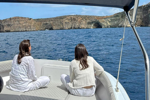 Comino: Blue & Crystal Lagoon Private Boat with Snorkeling