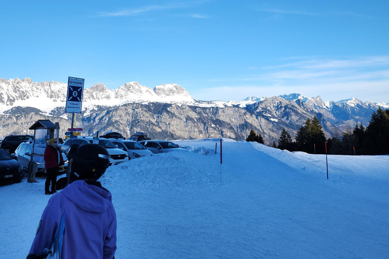 From Zurich main station: 4h ski school for beginners + ski rental + arrival by public transport