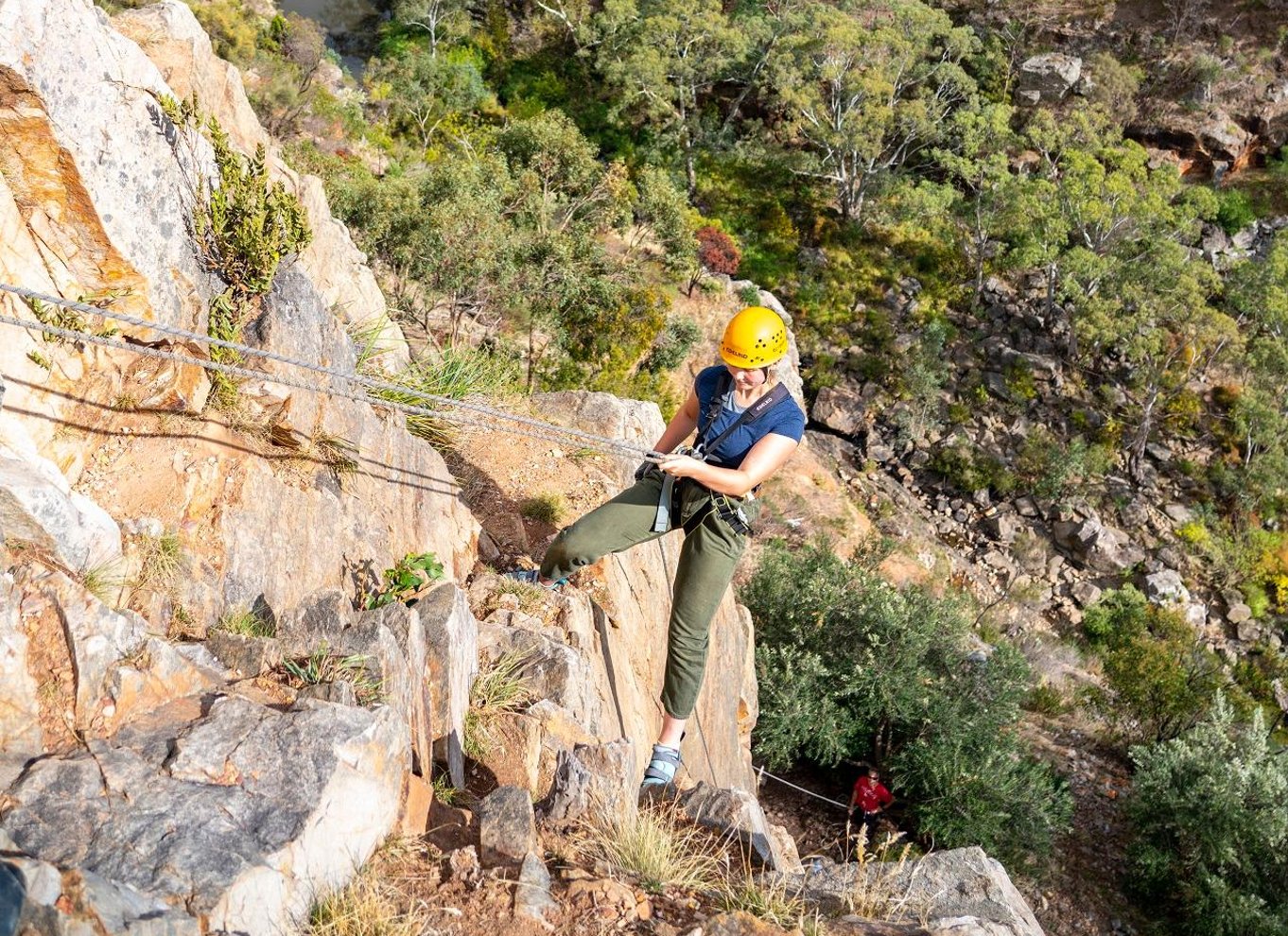 Adelaide: Klatring og abseil i Onkaparinga National Park