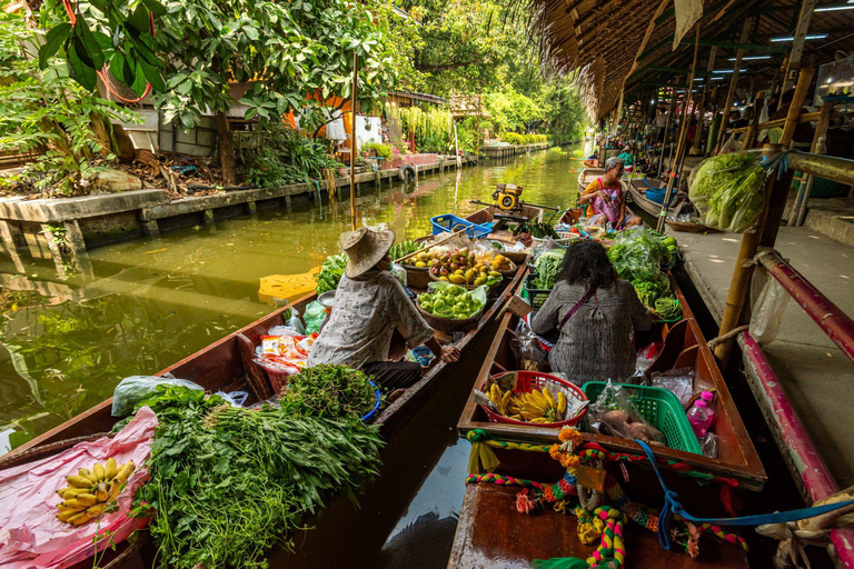 Bangkok: Private Khlong Latmayom Local Market (3 Options) Option 3 Private Klong Latmayom & Boat ride to Wat Paknam
