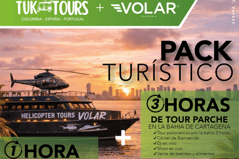 Private Tuk-Tuk City Tour + Shared Cartagena Bay Sunset Cartagena: Private Guided City Tour by Tuk-Tuk
