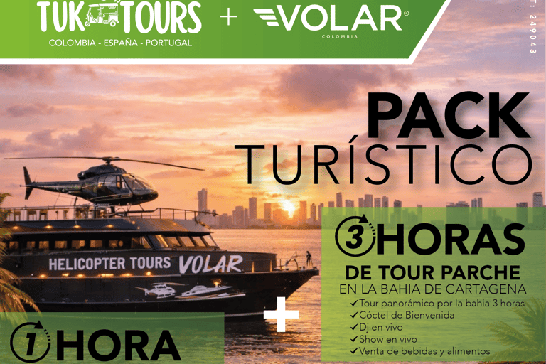 Private Tuk-Tuk City Tour + Shared Cartagena Bay Sunset Cartagena: Private Guided City Tour by Tuk-Tuk