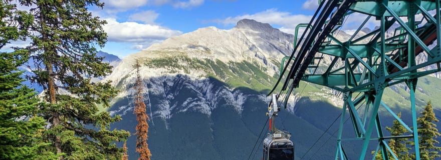 Banff : télécabine Cave Basin, Johnston Canyon et lac Minnewanka