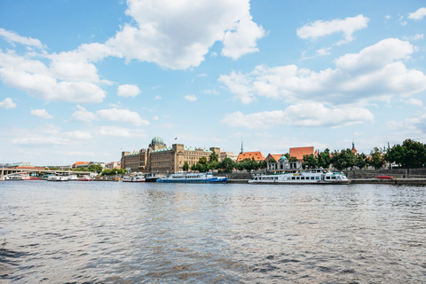 Prag: Simning öl cykel på en cykelbåt