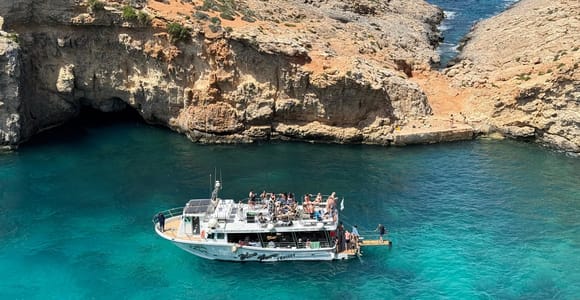 Comino Blue Lagoon & Crystal Lagoon - 3 Bay Cruise
