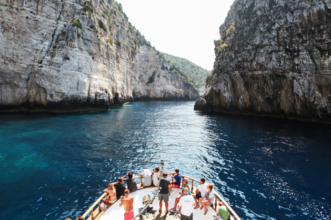 From Corfu: Day Cruise to Paxos, Antipaxos, & the Blue Caves Pickup from East, North & West Corfu