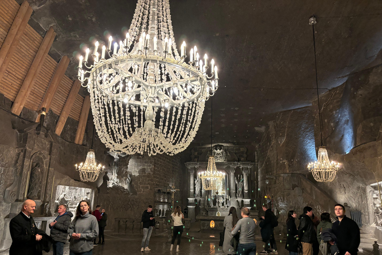 Cracovie : Visite guidée de la mine de sel de Wieliczka avec transferts à l&#039;hôtel