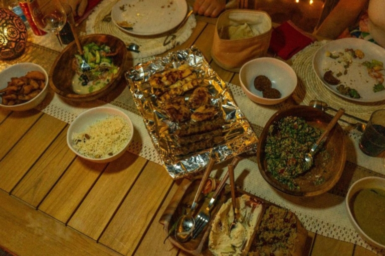 From Dubai: Private Dinner in the Dunes in Mleiha Private Dinner