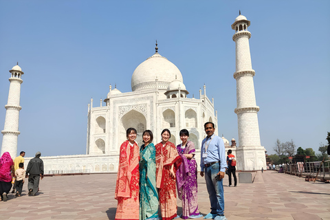 Depuis Delhi : Taj Mahal Sunrise et Agra Day Tour en voitureGuide en chair et en os + voiture AC