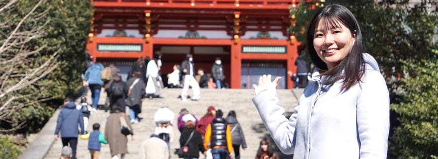 Kamakura : visite à pied d'une demi-journée et confiseries japonaises