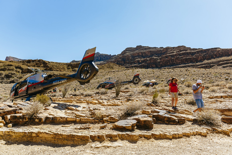 From Las Vegas: Grand Canyon Helicopter Tour with ChampagneSunset Flight and Landing with Champagne