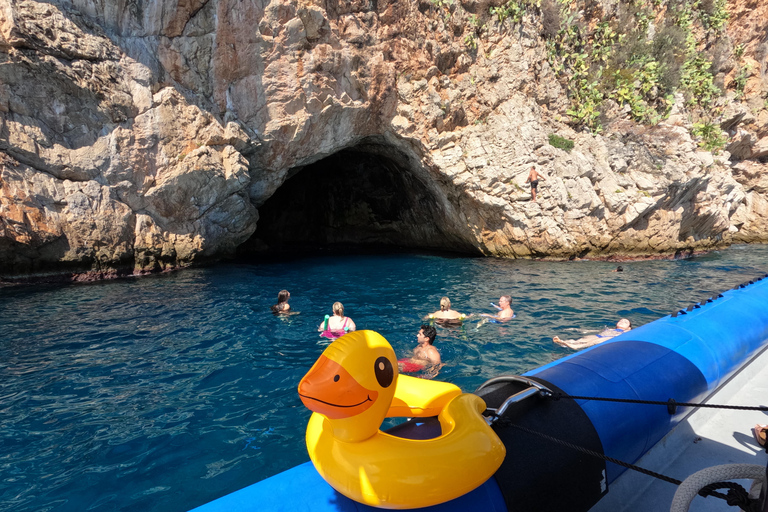 Nice: Mala Caves, Villefranche & Snorkeling Boat Tour