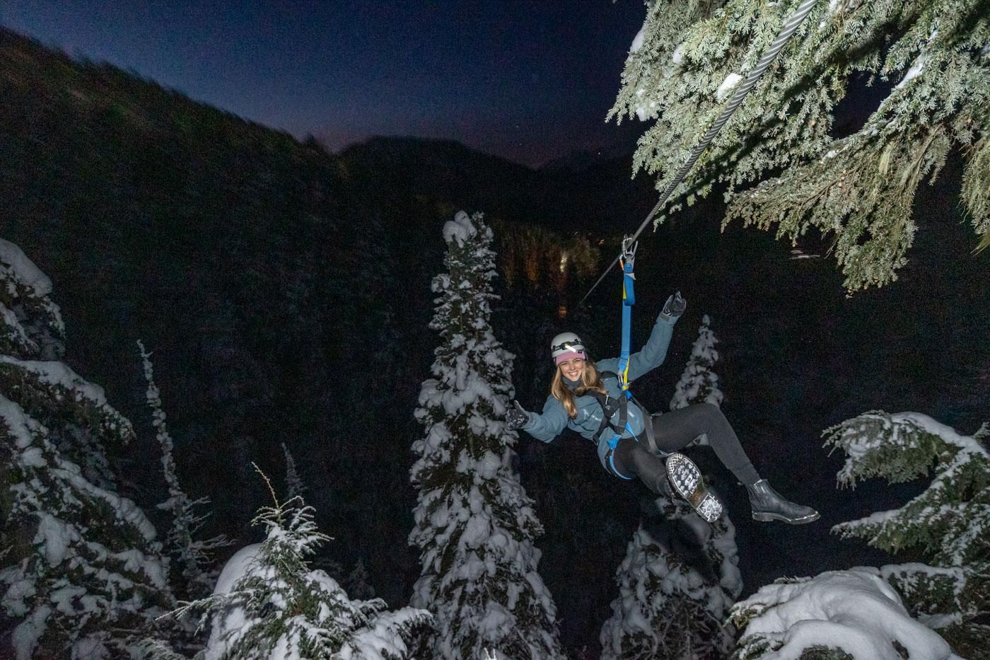 Whistler: 2-stündiges Abend-Seilrutschen-Abenteuer