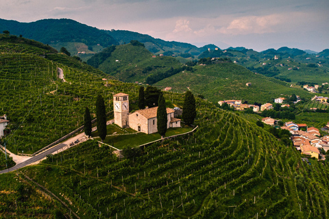 Au départ de Venise : Excursion d'une journée dans les Dolomites et les collines du Prosecco avec du vin