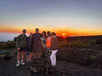 Taormina: Mount Etna Sunset Tour with Cave Visit and Tasting