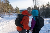 Oslo, Schneewanderung nach Vettakollen mit Blick auf den Oslofjord - Hizvo
