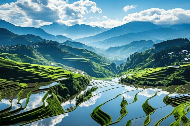 Guilin Longji Rice Terraces and Long Hair Village Tour coach