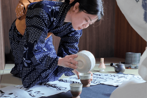 Kyoto: 100% Private Tea Ceremony, Calligraphy, and Kimono All-in-One Cultural Experiences Includes a Local Kyoto Walk