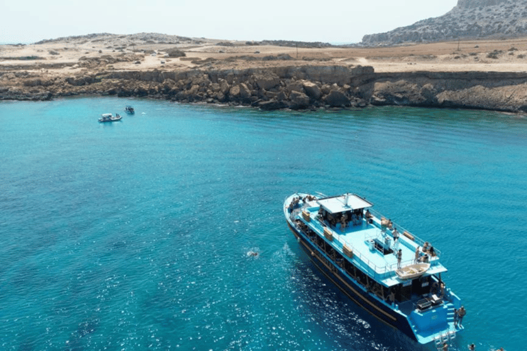 Ayia Napa: Blue Lagoon, Turtle Cove and Famagusta with BBQ Ayia Napa: Blue Lagoon and Famagusta Boat Tour with BBQ