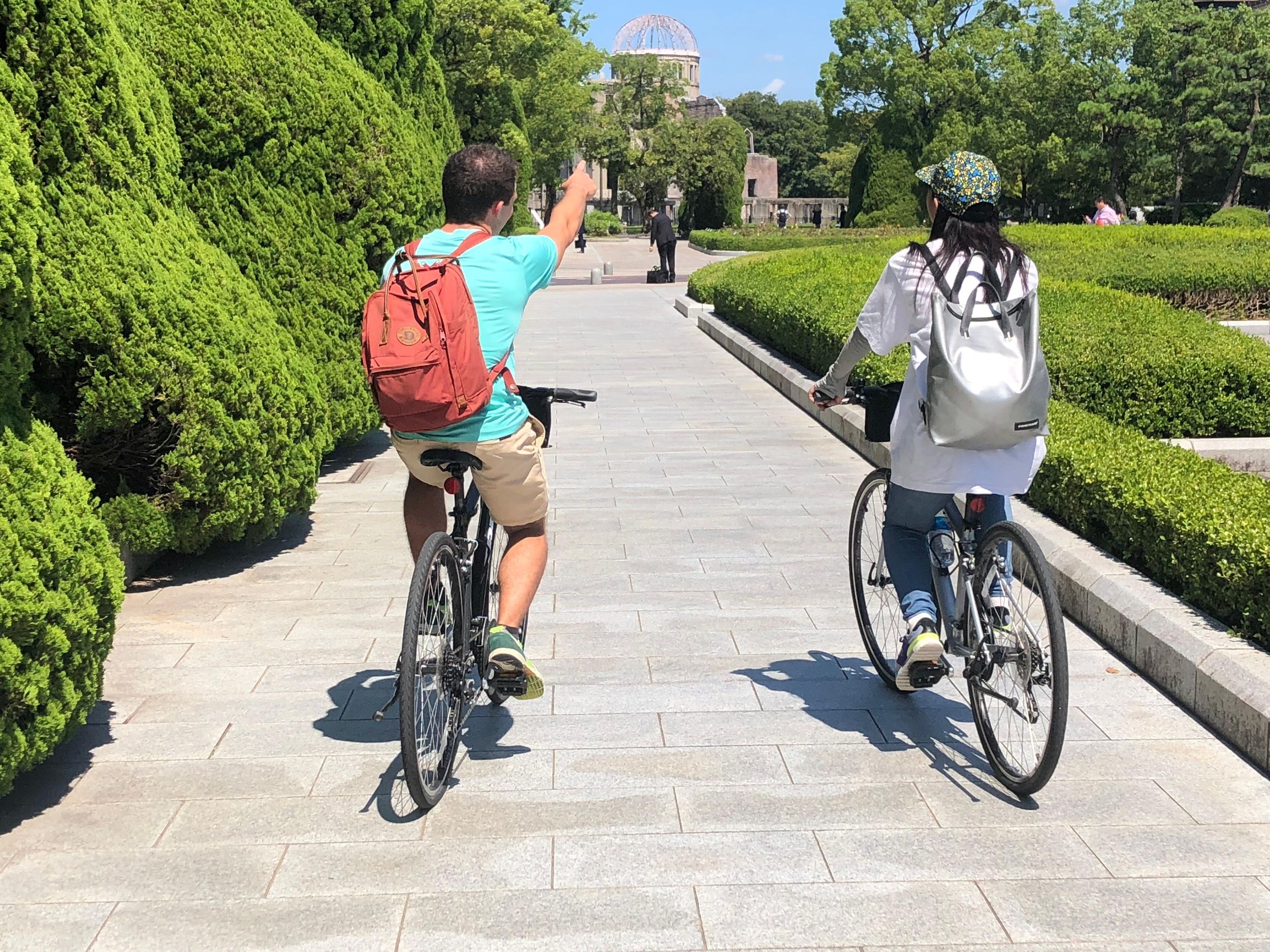 Hiroshima: Stadt und Miyajima Fahrrad- und Bootstour
