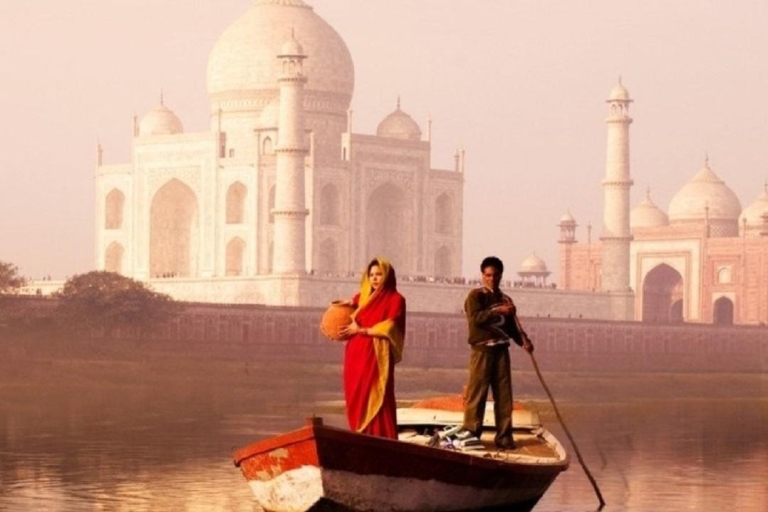 Depuis Agra : Visite du Taj Mahal au lever du soleil et du Fort d'AgraAu départ d'Agra : Demi-journée de visite du Taj Mahal au lever du soleil et du Fort d'Agra