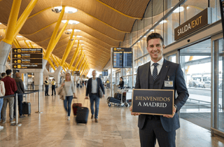Madrid: MAD Flughafen Privattransfer nach/ab Madrid Stadt