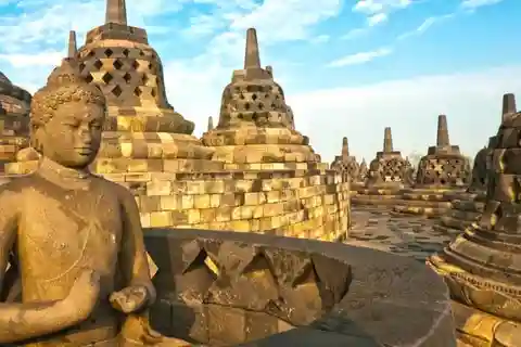 Yogyakarta: Visita guiada a Borobudur e Prambanan com transfer