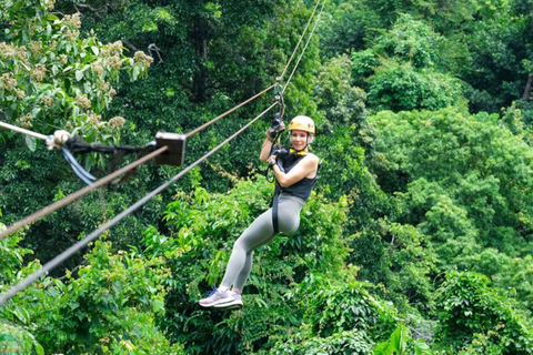 Ko Samui: Tree Bridge Jungle Zipline and Waterfall Adventure Tour Starting at 11.30 w/ Extended Pickup and Drop-off Area