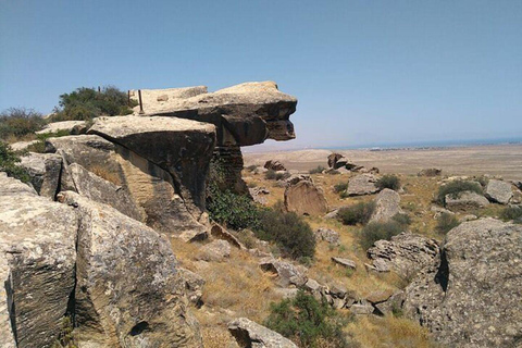 Baku: Gobustan, Mud Volcano, Fire Temple & Burning Mountain Group Tour without Entrance Fees