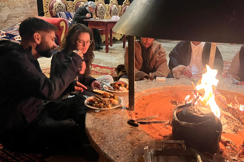 From Wadi Rum: 2-Day Red and White Desert Jeep Tour
