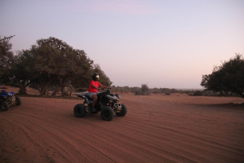 Agadir: Sunset Desert Quad Bike Tour with Tea & Pickup