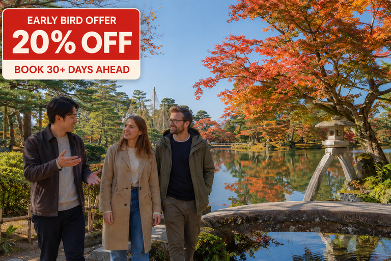 Kanazawa: Kenrokuen Autumn Colors & Castle Walk Early Bird 20% Off – Limited Autumn Offer