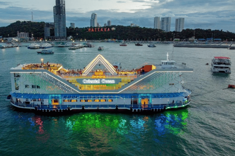 Ocean Sky Pattaya Sunset Dinner Cruise Experience Sunset Dinner Cruise Pattaya with Buffet, Show, and Sea View